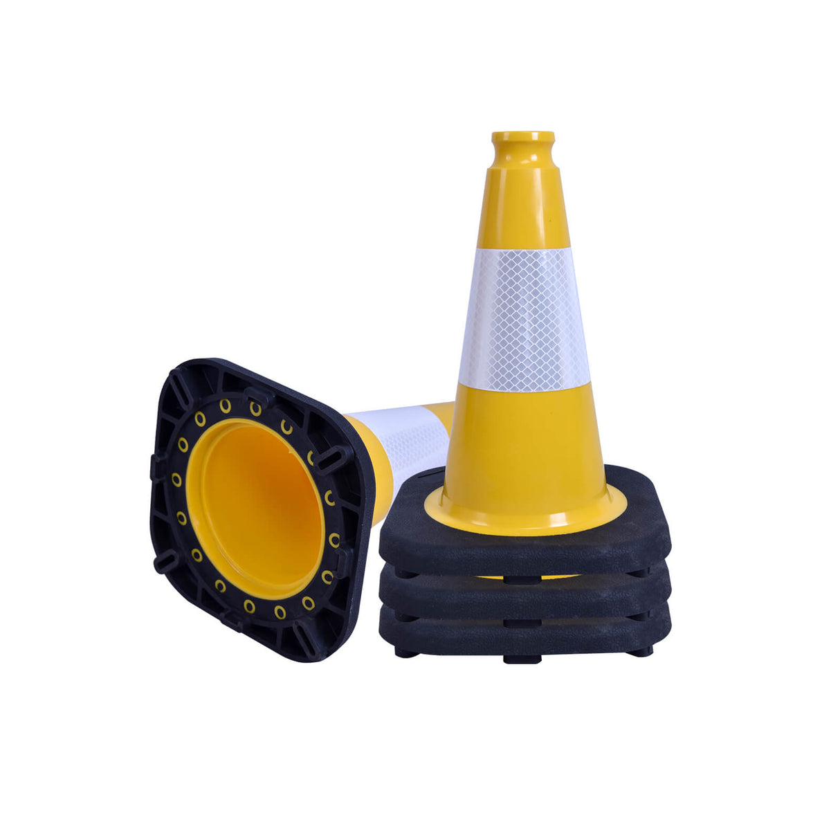 Heavy-Duty Traffic Cones 12/18/28/36 Inch, PVC Safety Cone with Reflective Stripe
