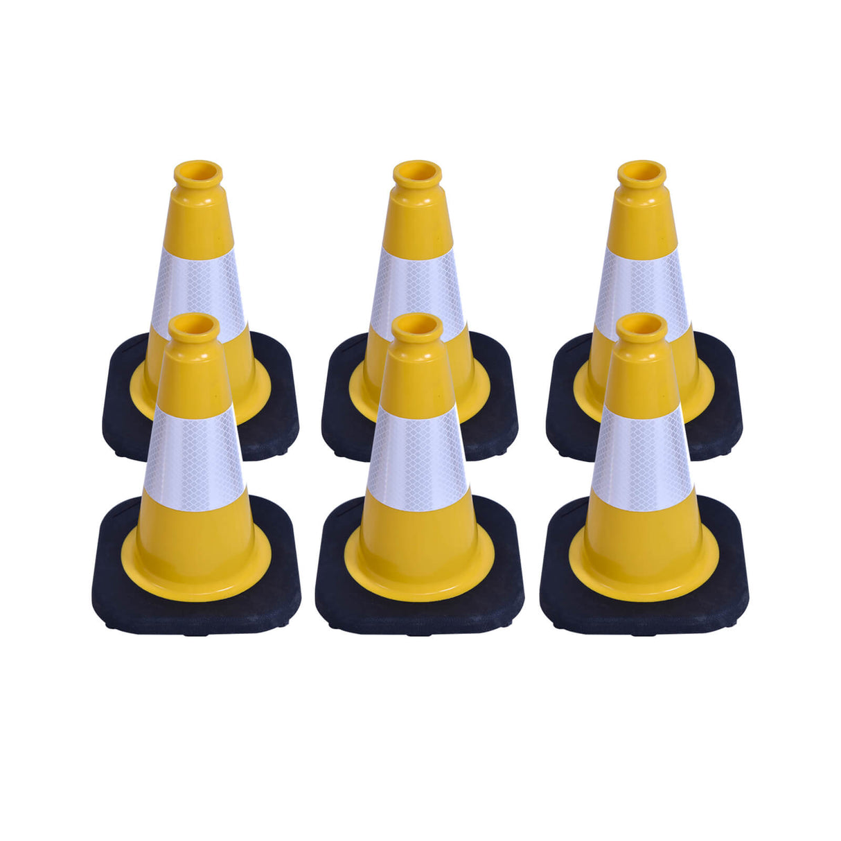 Heavy-Duty Traffic Cones 12/18/28/36 Inch, PVC Safety Cone with Reflective Stripe