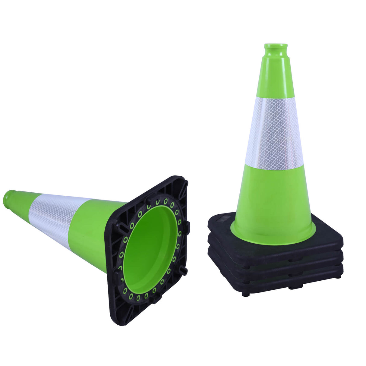 Heavy-Duty Traffic Cones 12/18/28/36 Inch, PVC Safety Cone with Reflective Stripe