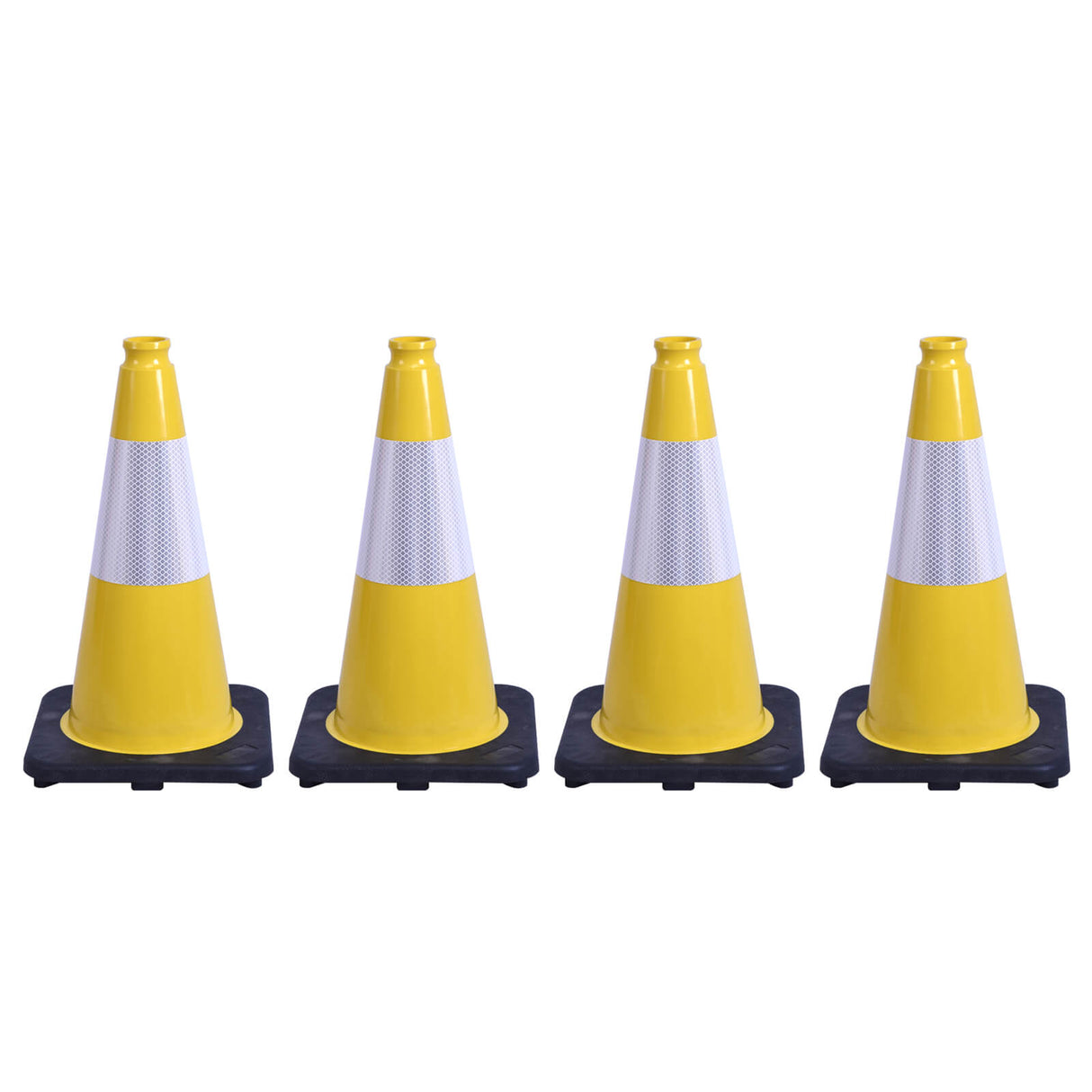 Heavy-Duty Traffic Cones 12/18/28/36 Inch, PVC Safety Cone with Reflective Stripe
