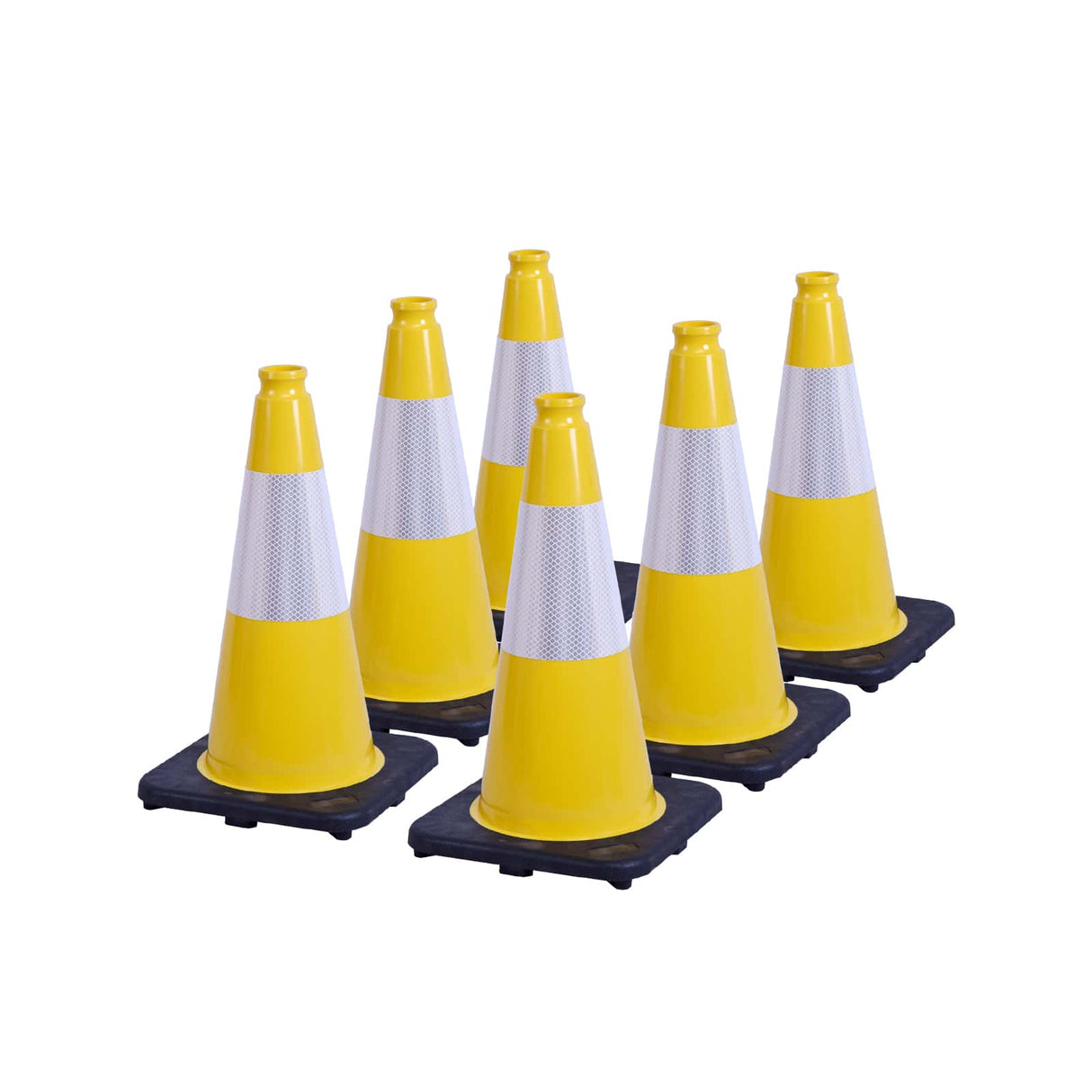 Heavy-Duty Traffic Cones 12/18/28/36 Inch, PVC Safety Cone with Reflective Stripe