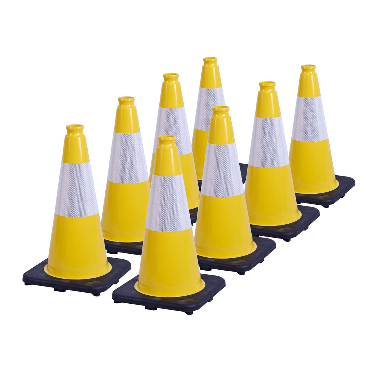 Heavy-Duty Traffic Cones 12/18/28/36 Inch, PVC Safety Cone with Reflective Stripe