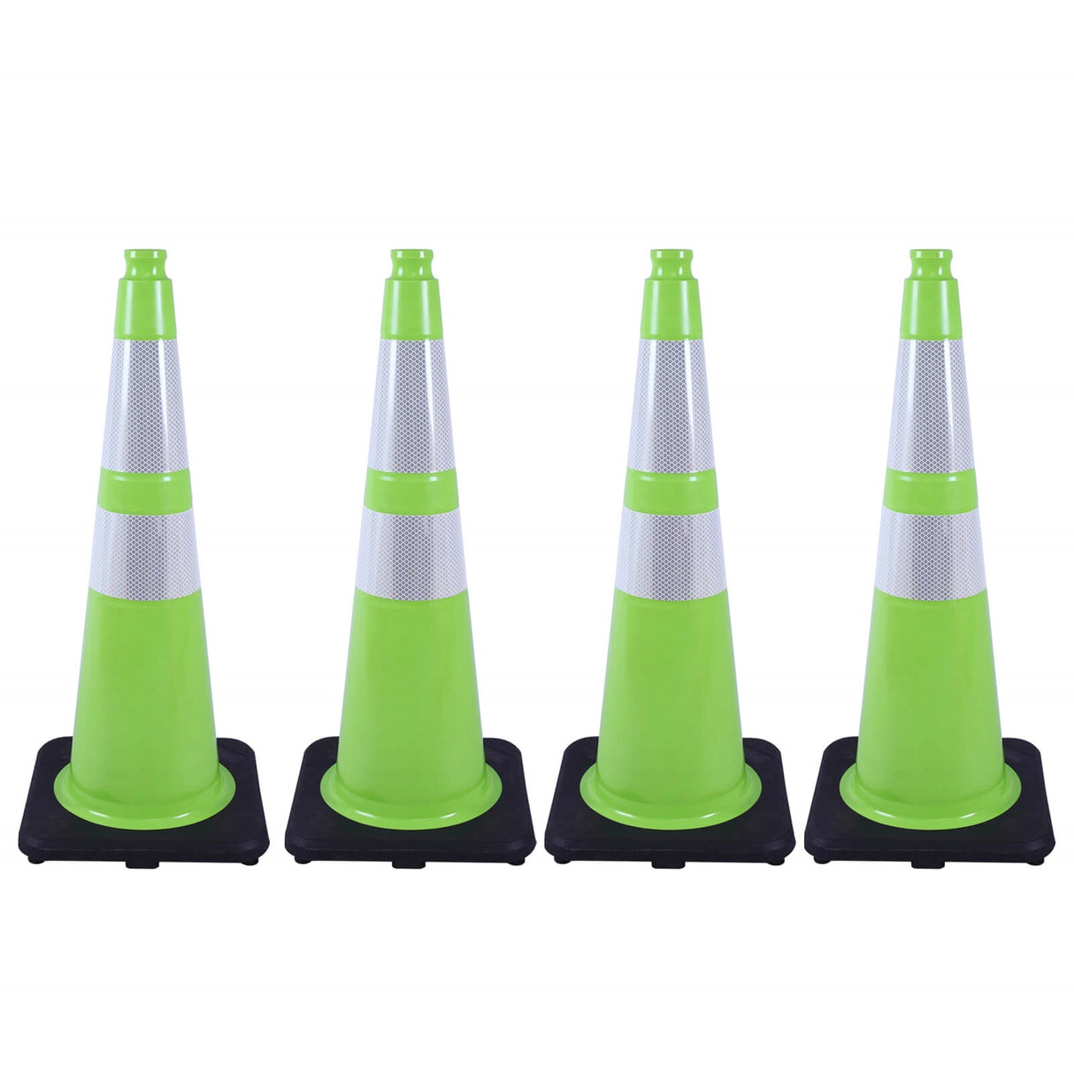 Heavy-Duty Traffic Cones 12/18/28/36 Inch, PVC Safety Cone with Reflective Stripe