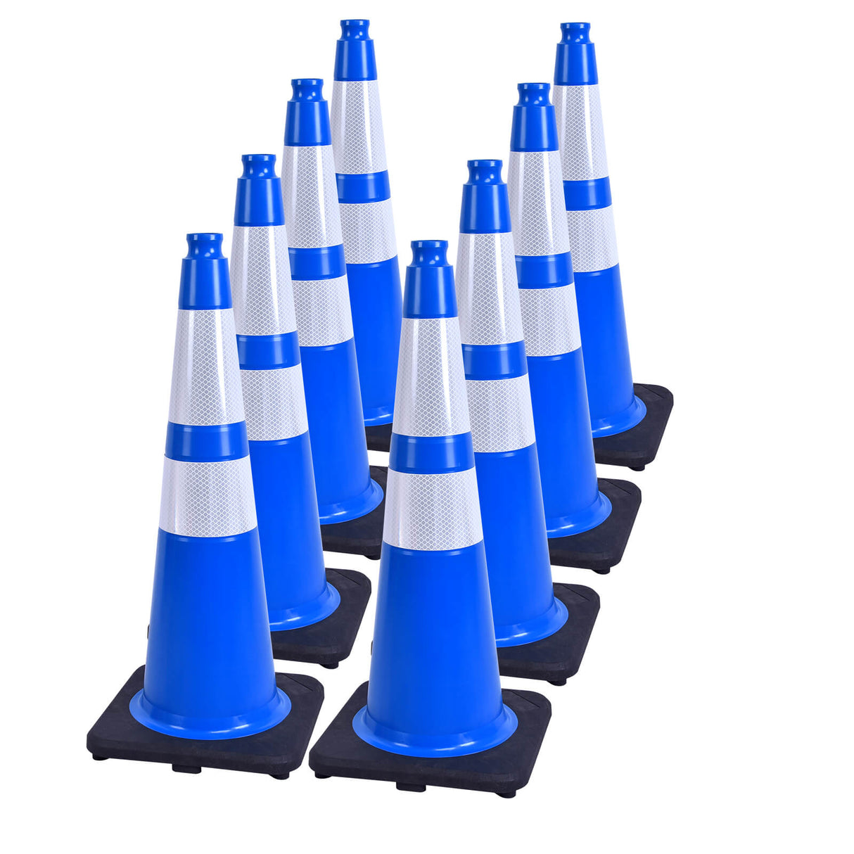 Heavy-Duty Traffic Cones 12/18/28/36 Inch, PVC Safety Cone with Reflective Stripe
