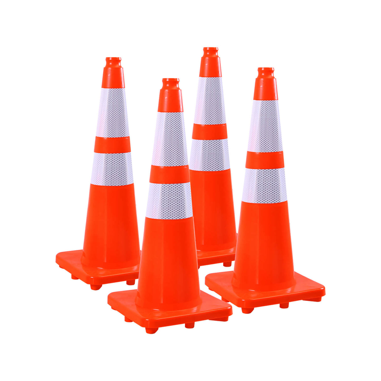 Solid Orange Economy Traffic Cones
