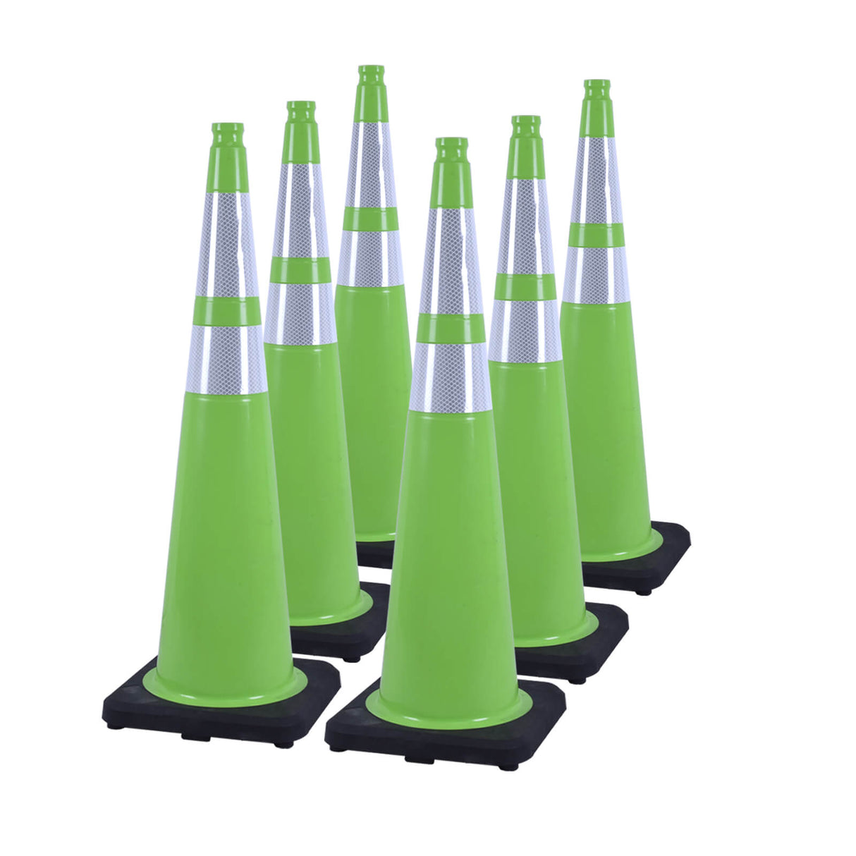 Heavy-Duty Traffic Cones 12/18/28/36 Inch, PVC Safety Cone with Reflective Stripe