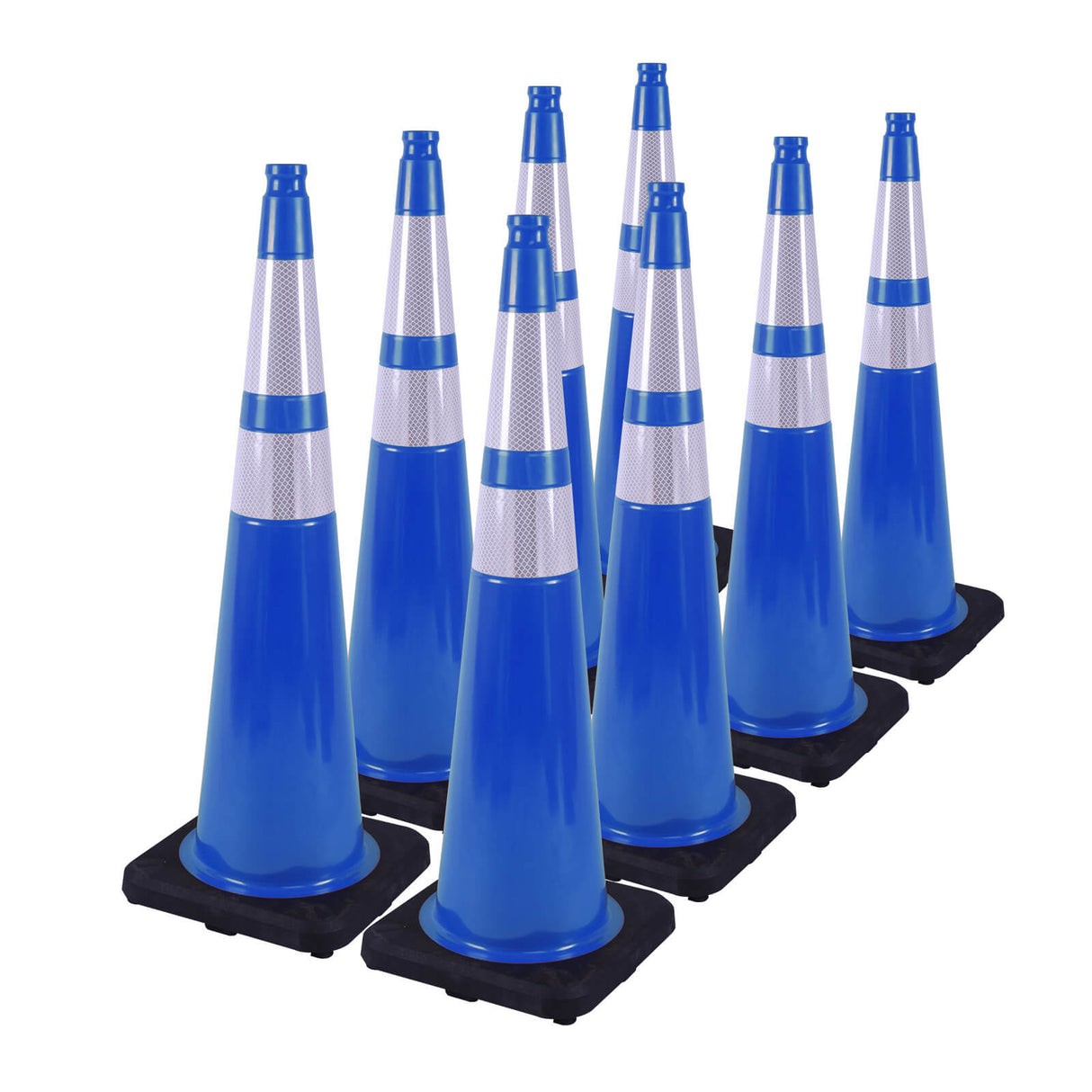 Heavy-Duty Traffic Cones 12/18/28/36 Inch, PVC Safety Cone with Reflective Stripe