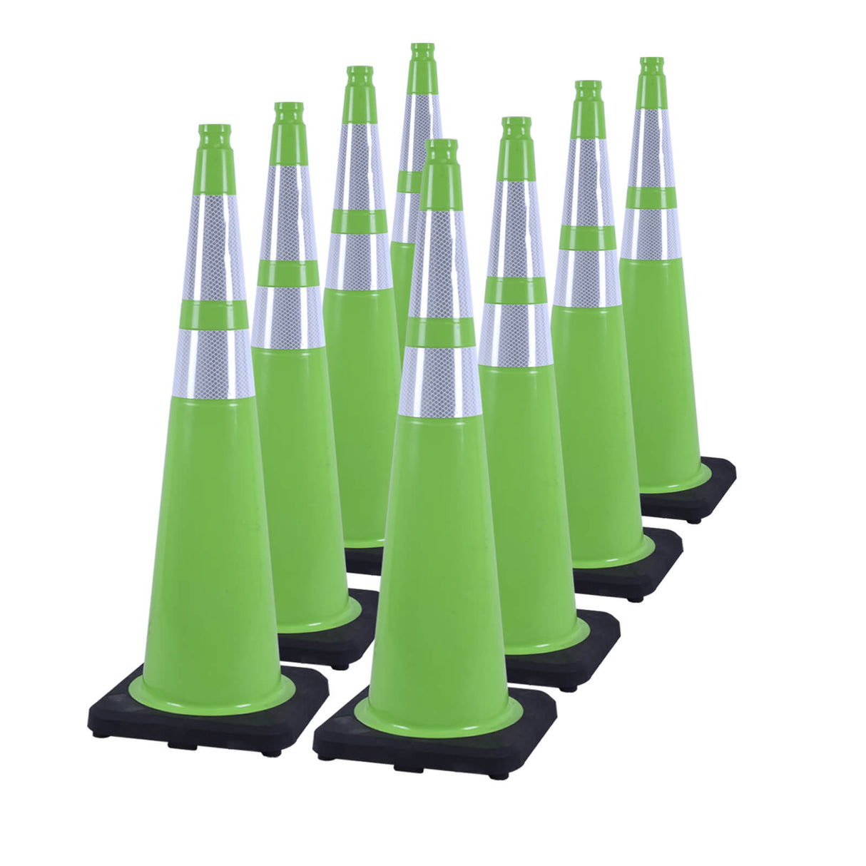 Heavy-Duty Traffic Cones 12/18/28/36 Inch, PVC Safety Cone with Reflective Stripe