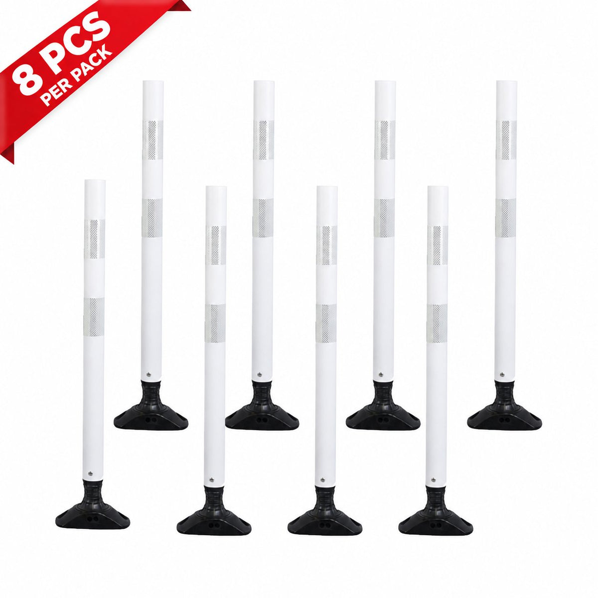 36'' / White / 8PCS - 8 PCS per pack