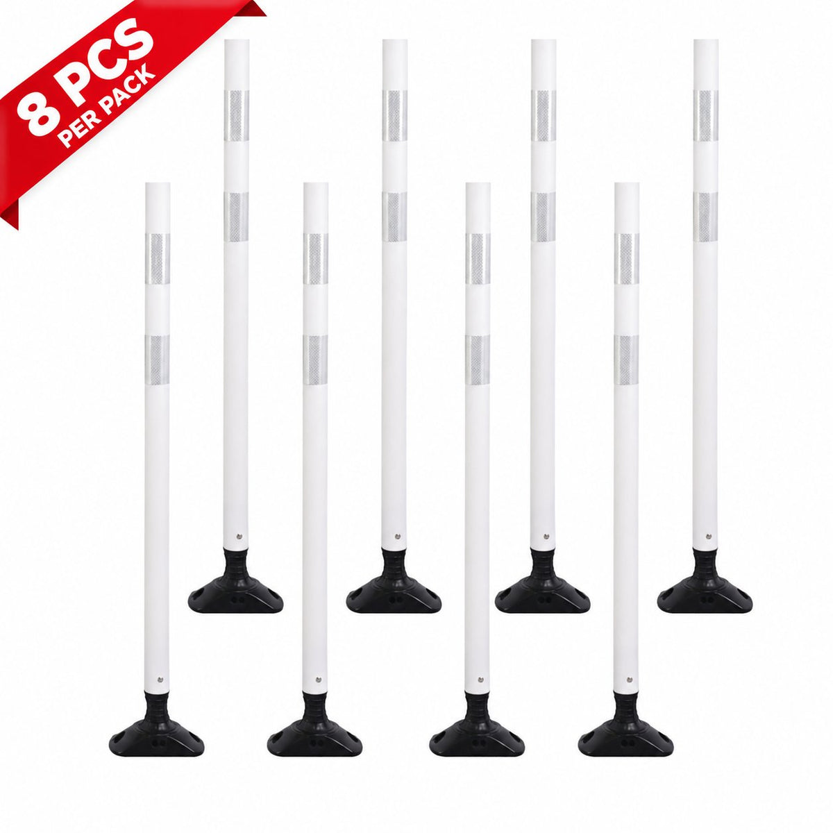 48'' / White / 8PCS - 8 PCS per pack
