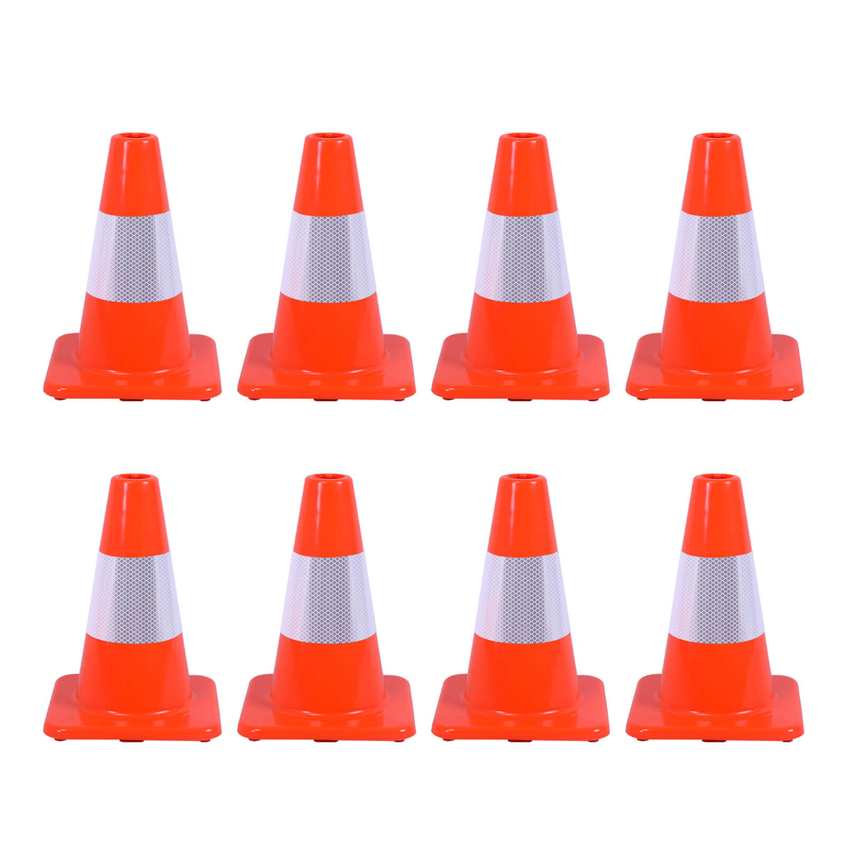 Flexible PVC Traffic Cone 12 - 28Inch with Reflective Collar