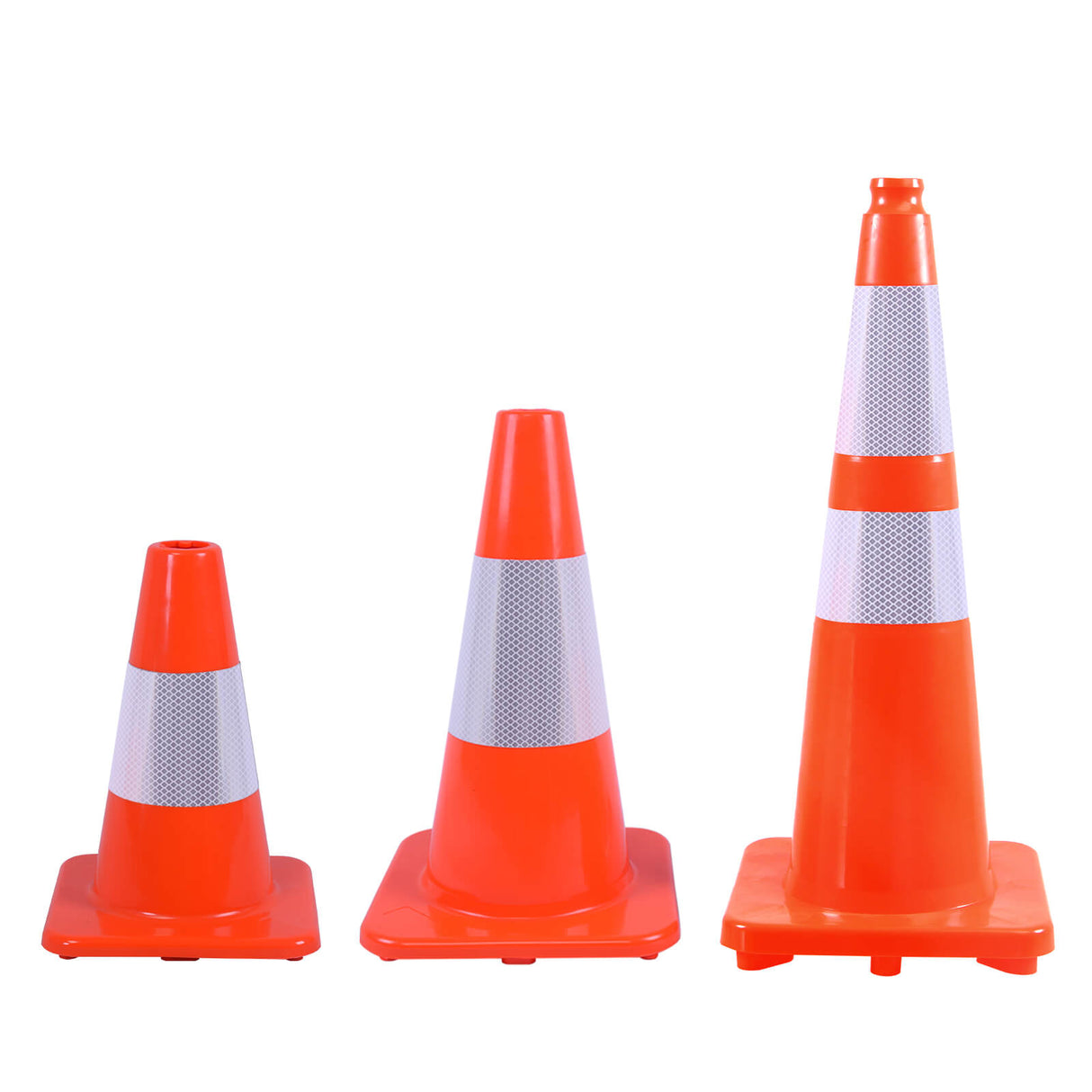 Solid Orange Economy Traffic Cones