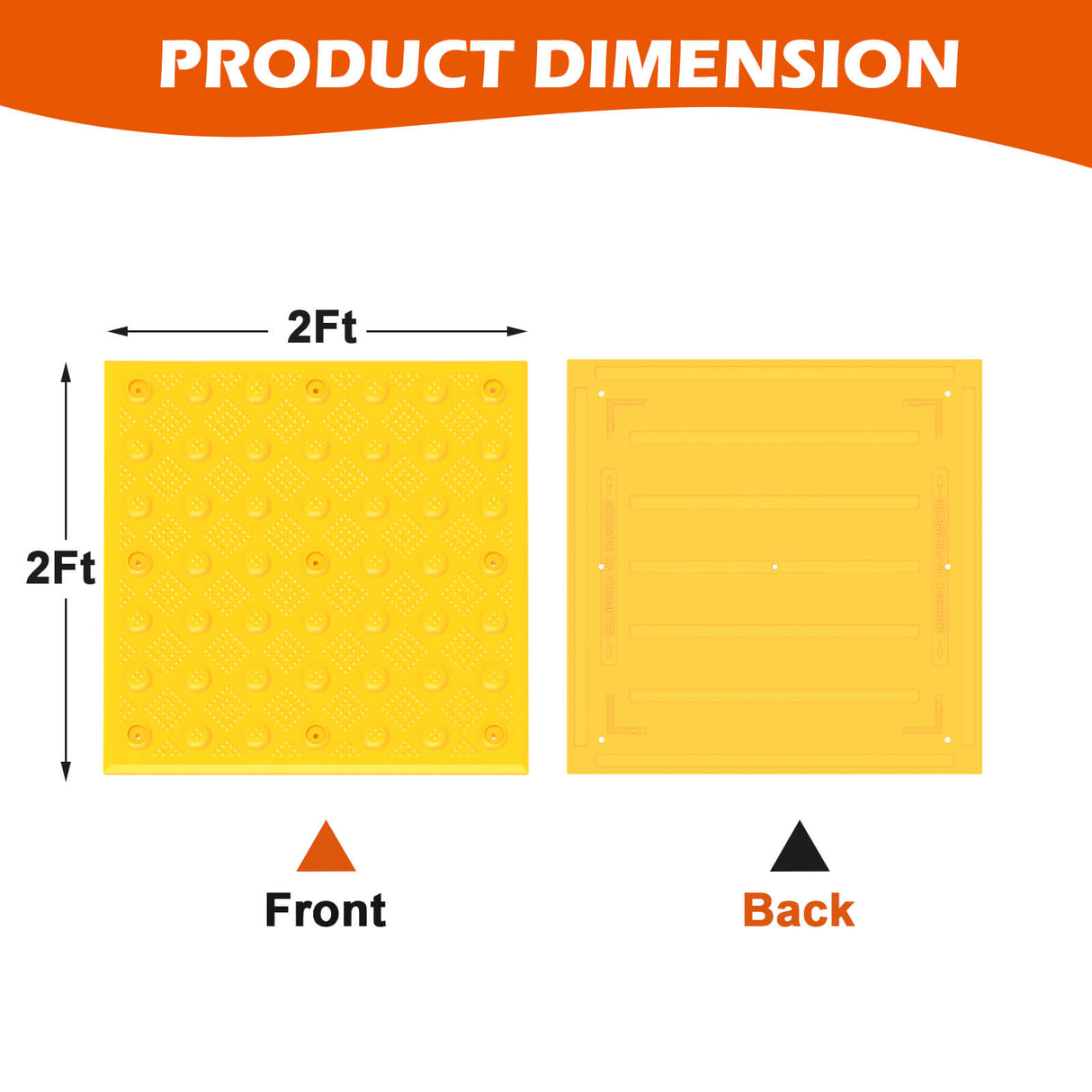 ADA Warning Pad 2PCS with Installl Bolts
