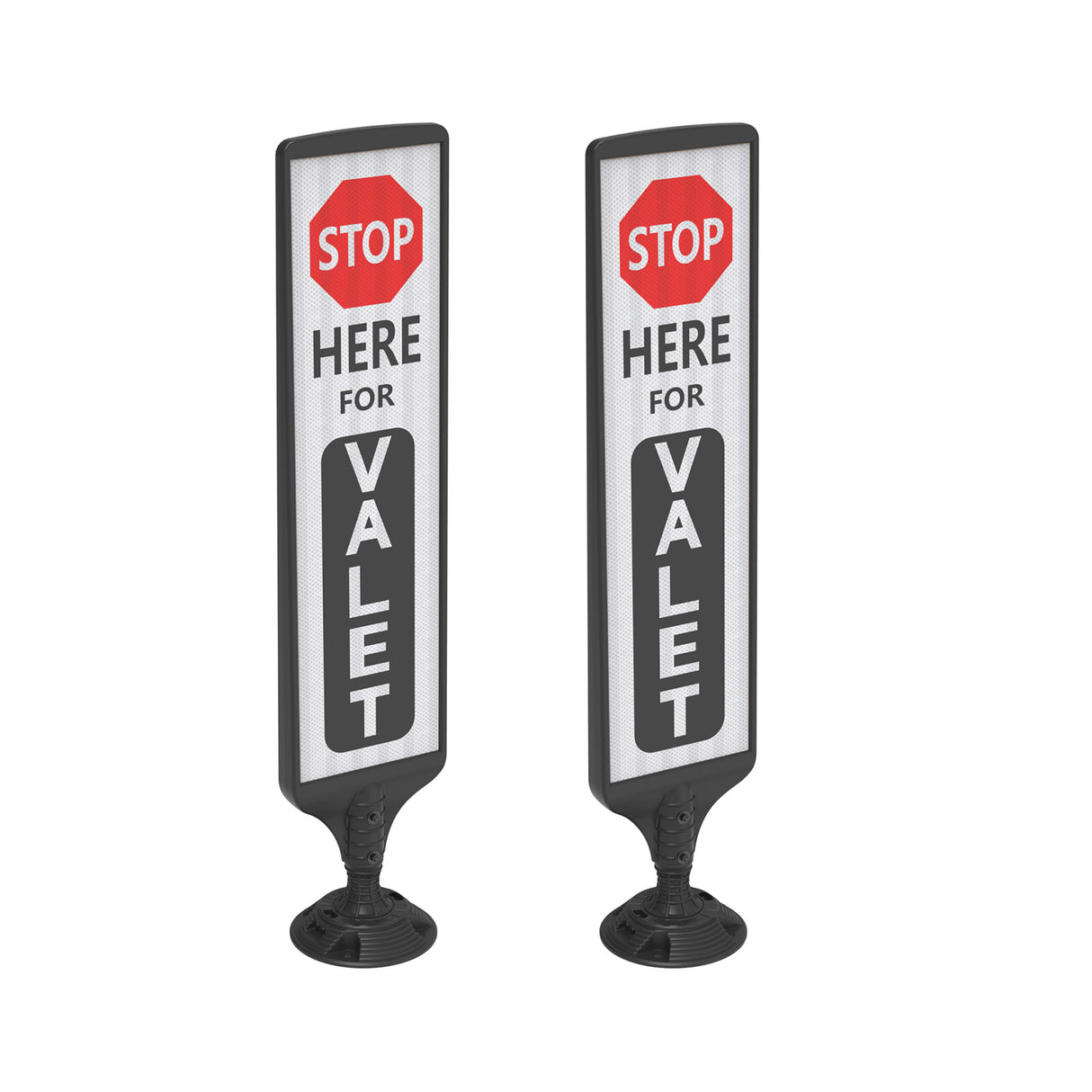 Vertical Panel with Pedestrian Cross Sign,Valet Parking,No Parking,ADA Sign - outdoor installation example
