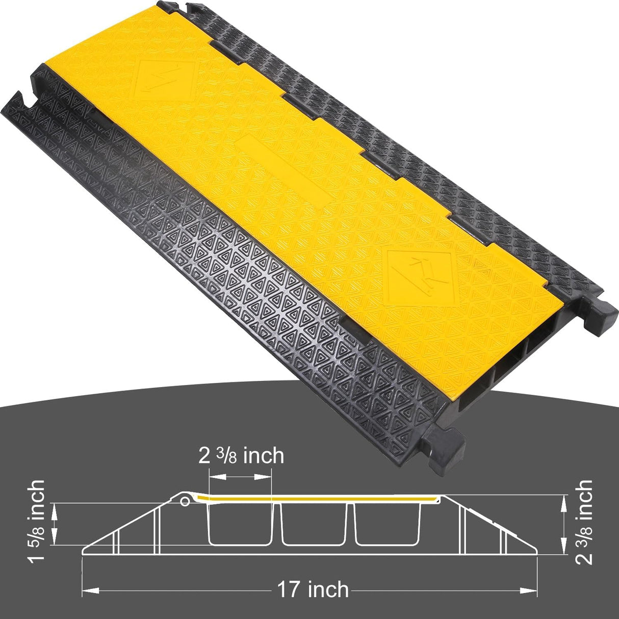 3-Channel & 5-Channel Rubber Cable Protector with Extra Anti Slip Pattern