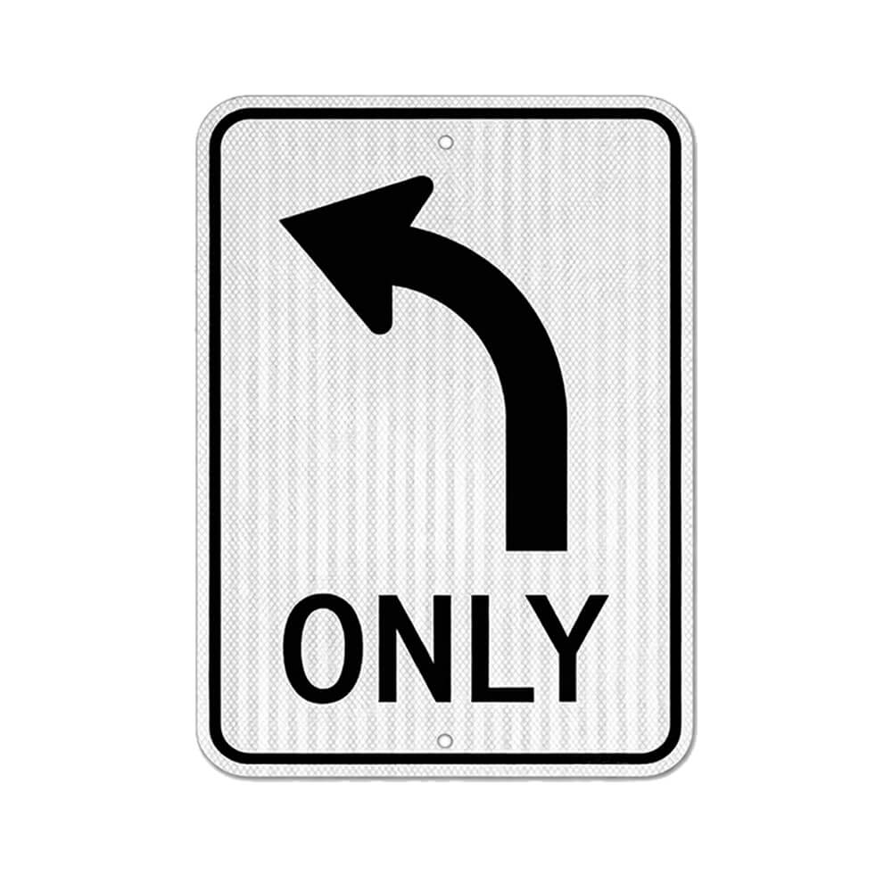 Left Turn Only Sign