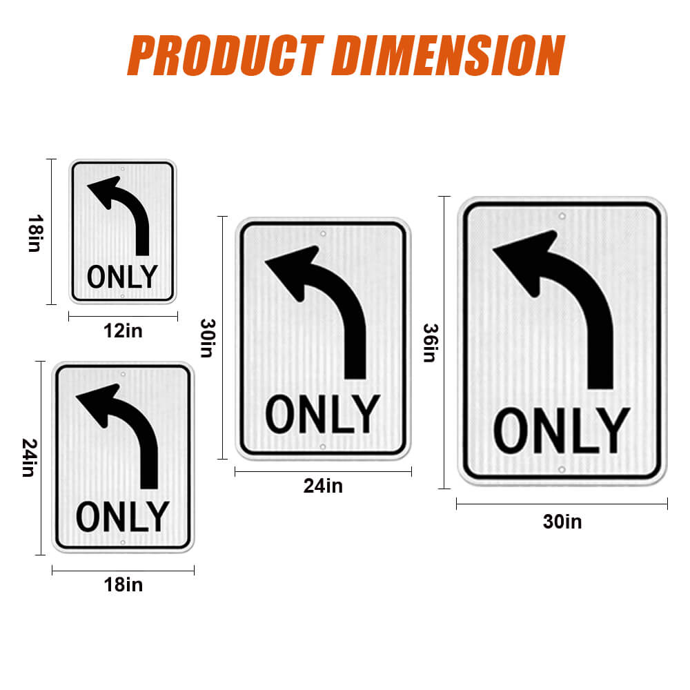 Left Turn Only Sign