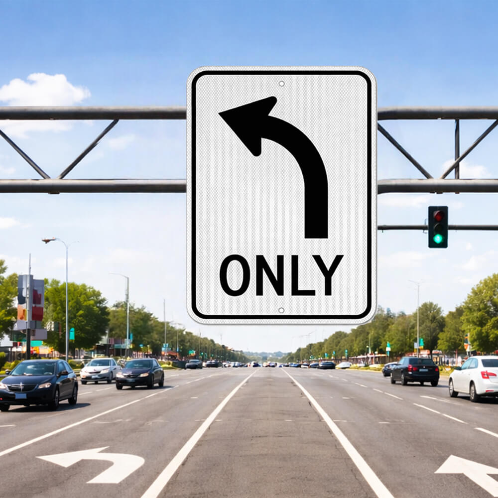 Left Turn Only Sign