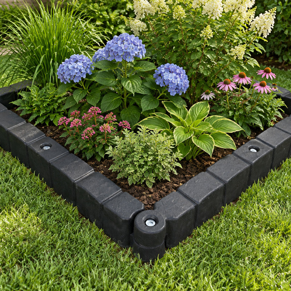 4-Pack Flexible Rubber Landscape Edging for Sandboxes & Garden Borders - 5