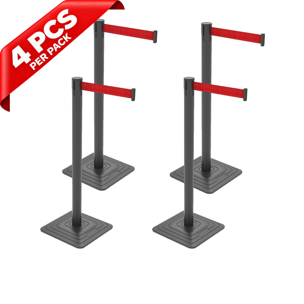 10ft Retractable Belt Stanchion Barrier - close-up detail