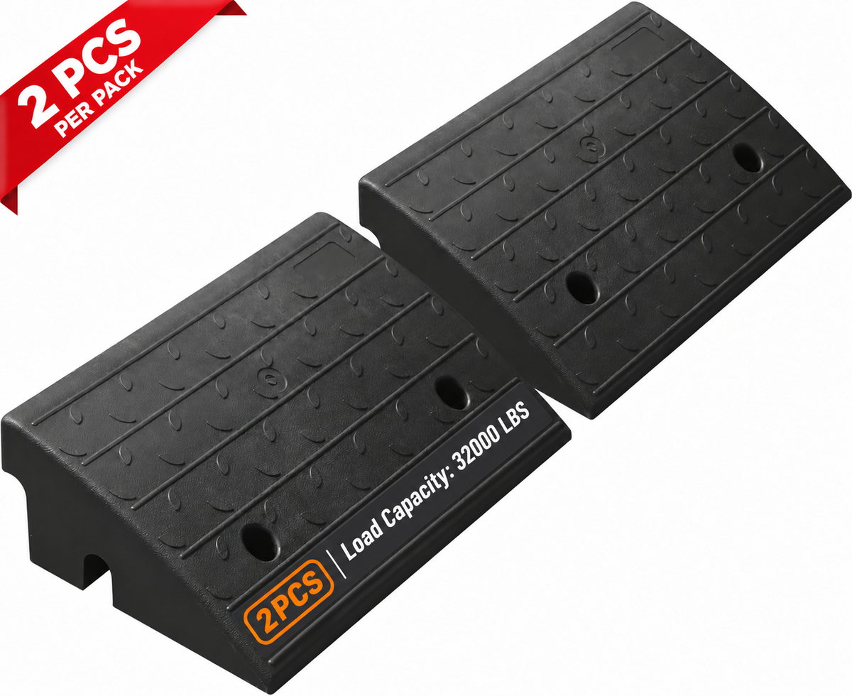 5-inch curb ramps labeled 2PCS and Load Capacity 32000 LBS