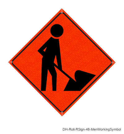 Men Working (Symbol) - DH-Roll-RSign-48-MenWorkingSymbol