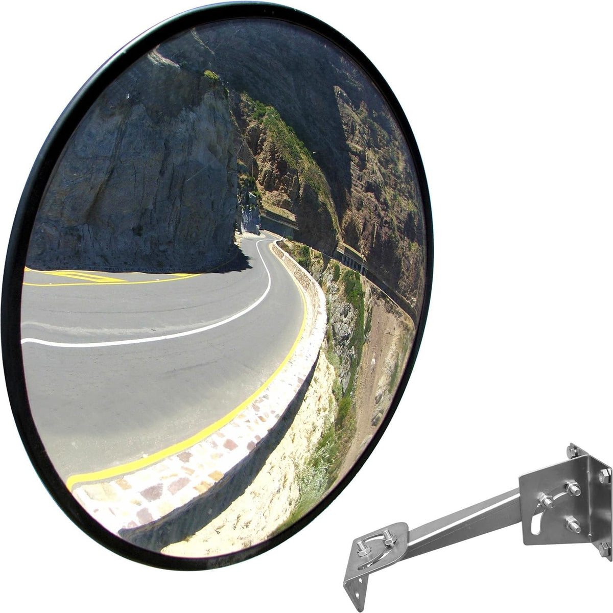 OranLite convex traffic mirror for garages, warehouses, and driveways