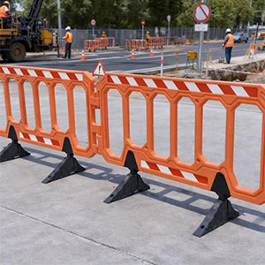 60" Orange Connectable Crowd Barrier Original Design & Intellectual Property Statement