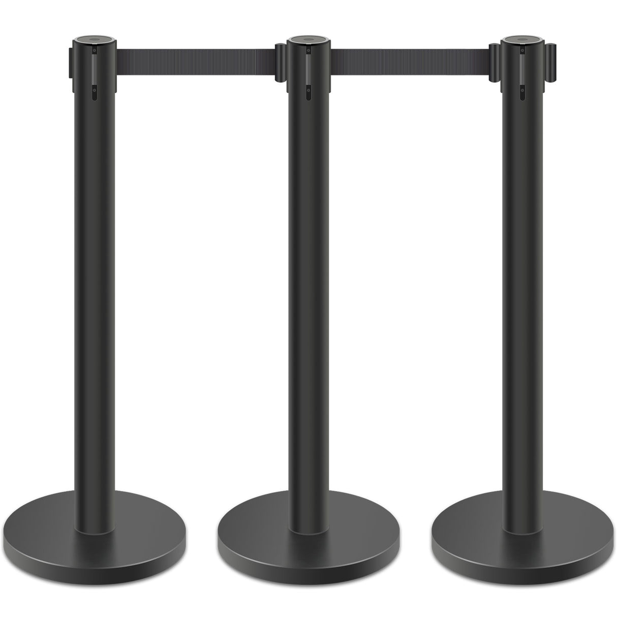 Stainless Steel Retractable Stanchion with 10 ft Black Belt