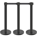 Stainless Steel Retractable Stanchion with 10 ft Black Belt