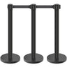 Stainless Steel Retractable Stanchion with 10 ft Black Belt