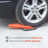 18" Black Base Traffic Cone with 6" ASTM Type IV Reflective Collar, Fluorescent Orange Body with  Recessed Handle Top