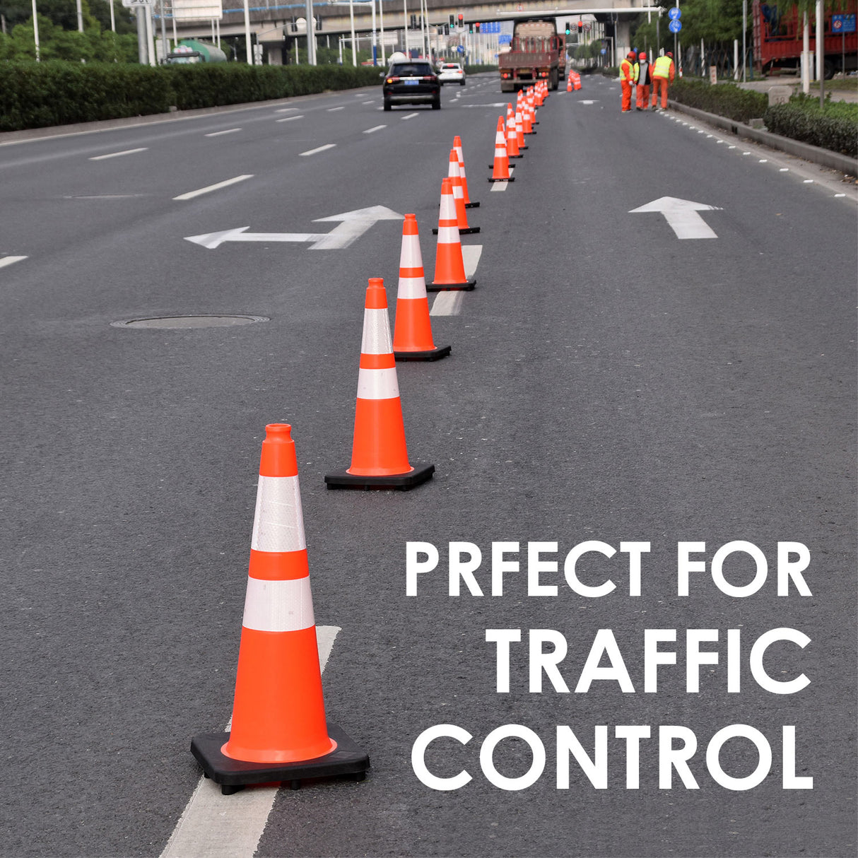 28" Black Base Slim Body Traffic Cone with 6+4" ASTM Type IV Reflective Collar