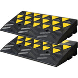 4Inch Heavy Duty Rubber Curb Ramp with Yellow Reflector