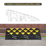 4Inch Heavy Duty Rubber Curb Ramp with Yellow Reflector
