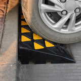 4Inch Heavy Duty Rubber Curb Ramp with Yellow Reflector
