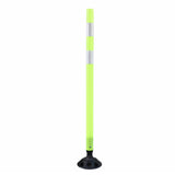 Flexible Surface Mount Delineator Post - Durable Traffic Safety Post for Parking Lots, Construction Zones, and Roadway Marking - Easy to Install, High Visibility, Impact-Resistant