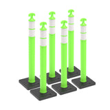 6PCS T-Top Delineator Post with Rubber /Water Filled Base - in use on site