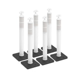 6PCS T-Top Delineator Post with Rubber /Water Filled Base - comparison view