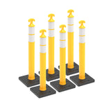 6PCS T-Top Delineator Post with Rubber /Water Filled Base - side angle
