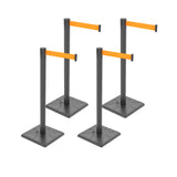 10ft Retractable Belt Stanchion Barrier - front view