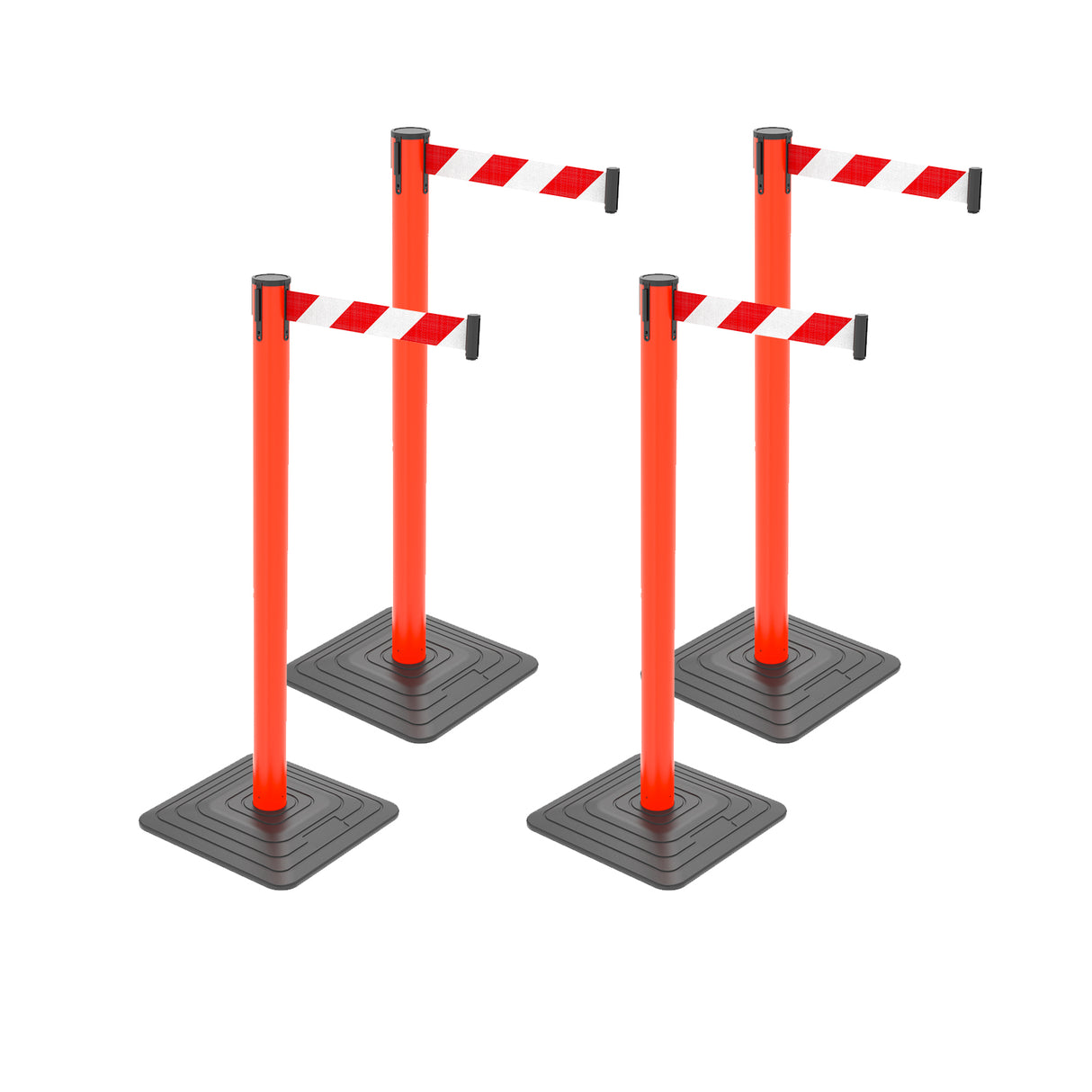 10ft Retractable Belt Stanchion Barrier - front view