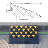 6Inch Heavy Duty Rubber Curb Ramp with Yellow Reflector