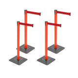 10ft Retractable Belt Stanchion Barrier - full setup