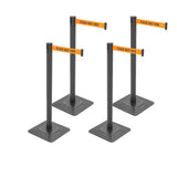 10ft Retractable Belt Stanchion Barrier - side angle