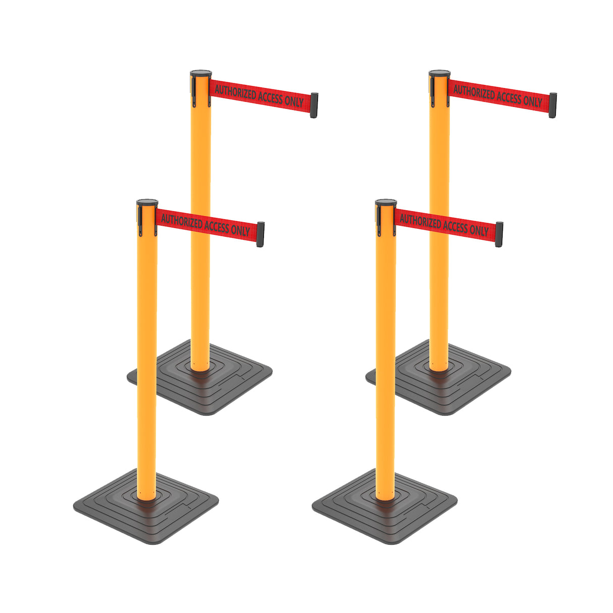 10ft Retractable Belt Stanchion Barrier - in use on site