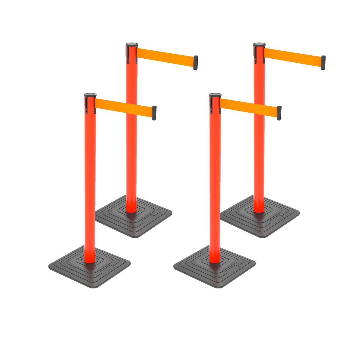 10ft Retractable Belt Stanchion Barrier - in use on site