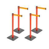 10ft Retractable Belt Stanchion Barrier - in use on site