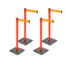 10ft Retractable Belt Stanchion Barrier - in use on site