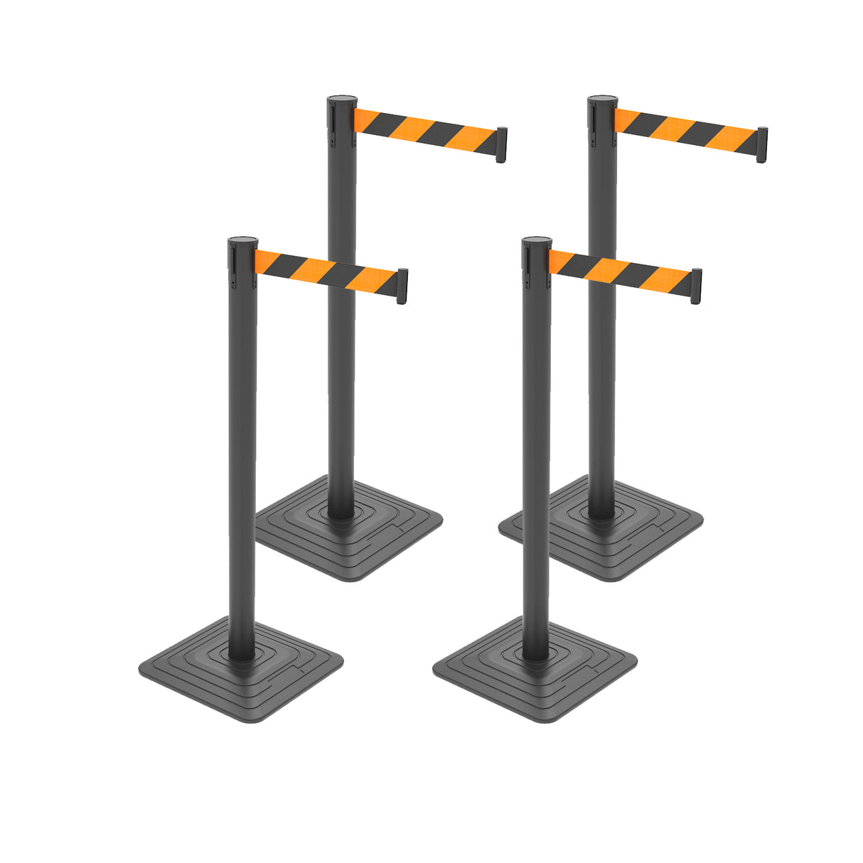 10ft Retractable Belt Stanchion Barrier - in use on site